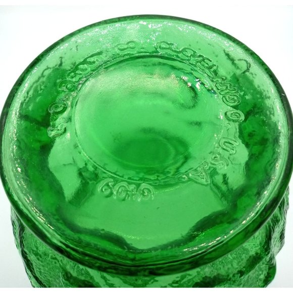 Brody Co Flower Vase Emerald Green Crinkle Glass Vintage 8 Inch Cleveland USA - Picture 10 of 12